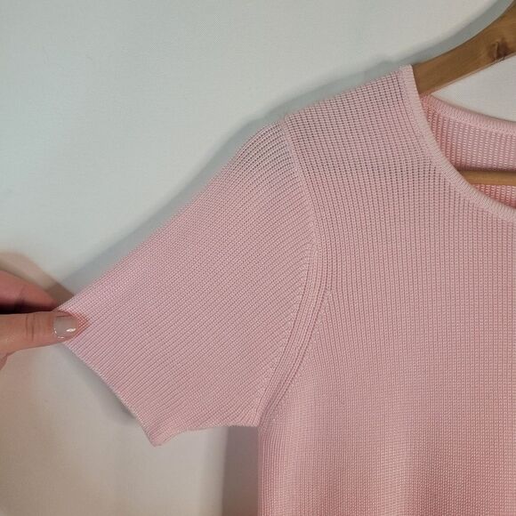 Pineapple 100% Silk Pale Pink Knitted Top - Picture 5 of 10